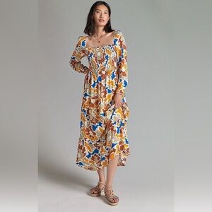Anthropologie Smocked Midi Dress x Dolan Left Coast